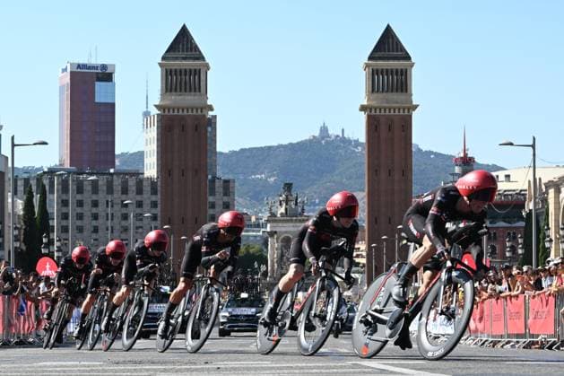 Tour de France 2026 Stage 1 BARCELONA, SPAIN - JULY 04 : Tudor Pro Cycling Team in action during stage 1 of the 113rd edition of Tour de France an UCI World Tour 2.UWT Team Time Trial stage for Men Elite of 19 km with start in Barcelona and finish in Barcelona on July 4, 2026 in Barcelona, Spain, 04 07 2026 Barcelona Spain  Copyright: xSzymonxGruchalskix