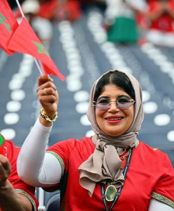 FIFA World Cup, WM, Weltmeisterschaft, Fussball 2026 - Round of 16 - Canada vs Morocco Fan of Morocco ahead of the FIFA World Cup 2026 Round of 16 match Canada against Morocco, in Houston, USA, 04 July 2026. HOUSTON United States  Copyright: xSAMxWASSONx