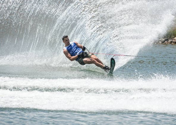IPA86371191 - Victor Schultz-Soerensen (DEN) during the WaterSki Pro Tour - Recetto Pro 2026, a sporting event in Recetto, Italy, on July 4, 2026  Copyright: xSilvanoxMarcoxCesario IPAxSportx xx 86371191