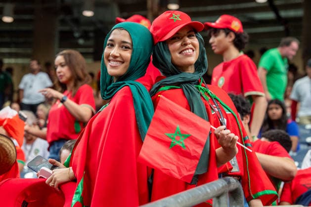 July 4, 2026: Morocco fans prior to a FIFA World Cup, WM, Weltmeisterschaft, Fussball Round of 16 match between Canada and Morocco in Houston, TX. .. CSM FIFA World Cup 2026: Canada Vs Morocco JUL 04  - ZUMAc04_ 20260704_faf_c04_001 Copyright: xTraskxSmithx