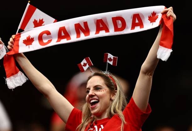 A fan of Canada Canada v Morocco, 2026 FIFA World Cup, WM, Weltmeisterschaft, Fussball Round of 16, Football, Houston Stadium, Houston, Texas, USA - 04 Jul 2026Houston Houston Stadium Texas (TX) United States of America  Copyright: xMichaelxZemanek Shutterstockx 16975466g