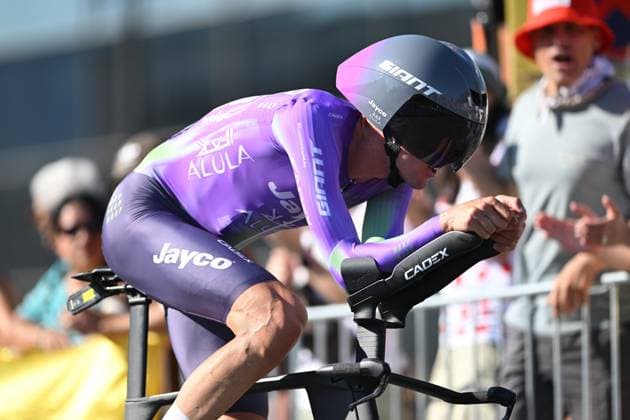 Tour de France 2026 Stage 1 BARCELONA, SPAIN - JULY 04 : O Connor Ben (AUS) of Team Jayco AlUla in action during stage 1 of the 113rd edition of Tour de France an UCI World Tour 2.UWT Team Time Trial stage for Men Elite of 19 km with start in Barcelona and finish in Barcelona on July 4, 2026 in Barcelona, Spain, 04 07 2026 Barcelona Spain  Copyright: xSzymonxGruchalskix