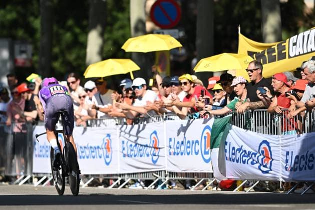 Tour de France 2026 Stage 1 BARCELONA, SPAIN - JULY 04 : O Connor Ben (AUS) of Team Jayco AlUla in action during stage 1 of the 113rd edition of Tour de France an UCI World Tour 2.UWT Team Time Trial stage for Men Elite of 19 km with start in Barcelona and finish in Barcelona on July 4, 2026 in Barcelona, Spain, 04 07 2026 Barcelona Spain  Copyright: xSzymonxGruchalskix