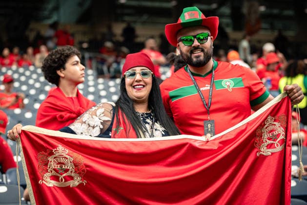July 4, 2026, Houston, Texas, USA: Morocco before the Round of 16 match between Morocco and Canada at the FIFA World Cup, WM, Weltmeisterschaft, Fussball 2026 at Houston Stadium in Houston, Texas, Saturday, July 4, 2026. Houston USA - ZUMAp213 20260704_znp_p213_005 Copyright: xLynnxPenningtonx