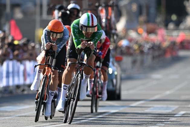 Tour de France 2026 Stage 1 BARCELONA, SPAIN - JULY 04 : Ganna Filippo (ITA) of INEOS Grenadiers in action during stage 1 of the 113rd edition of Tour de France an UCI World Tour 2.UWT Team Time Trial stage for Men Elite of 19 km with start in Barcelona and finish in Barcelona on July 4, 2026 in Barcelona, Spain, 04 07 2026 Barcelona Spain  Copyright: xSzymonxGruchalskix