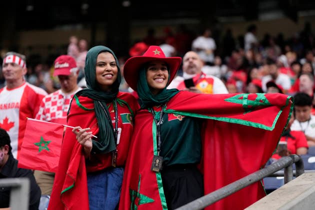 Canada v Morocco: Round of 16 - FIFA World Cup, WM, Weltmeisterschaft, Fussball 2026 Supporters of Morocco pose for the photo during the FIFA World Cup 2026 Round Of 16 match between Canada and Morocco at Houston Stadium on July 4, 2026 in Houston, United States. Houston TX United States  Copyright: xJosexBretonx originalFilename:bretonhernandez-canadavm260704_npPmf.jpg