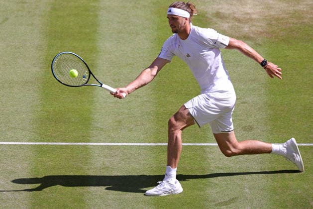 Alexander Zverev, GER, during third round of 2026 All England Lawn Tennis Championships at Wimbledon, mens singles, London, 04 07 2026; - *** Alexander Zverev, GER, during the third round of the 2026 All England Lawn Tennis Championships at Wimbledon, men s singles, London, July 4, 2026 