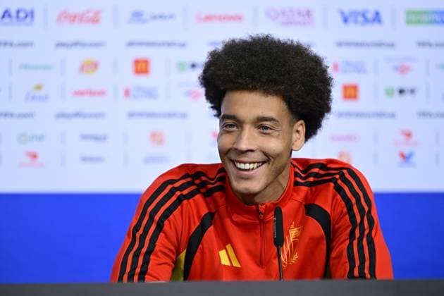 Belgian national football team - FIFA World Cup, WM, Weltmeisterschaft, Fussball 2026 - media activities 04 07 2026 RENTON, UNITED STATES OF AMERICA - JULY 04 : Witsel Axel midfielder of Belgium pictured during a press conference, PK, Pressekonferenz of the Belgian national football team during the FIFA World Cup 2026 on July 4, 2026 in Renton, United States of America, 04 07 2026 Renton United States of America  Copyright: xJanxDexMeuleneirx