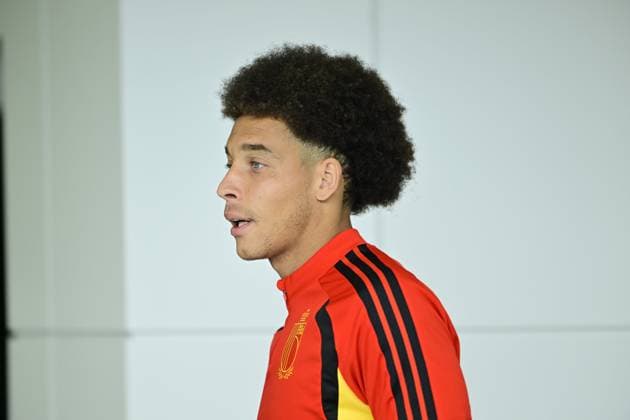 Belgian national football team - FIFA World Cup, WM, Weltmeisterschaft, Fussball 2026 - media activities 04 07 2026 RENTON, UNITED STATES OF AMERICA - JULY 04 : Witsel Axel midfielder of Belgium pictured during a press conference, PK, Pressekonferenz of the Belgian national football team during the FIFA World Cup 2026 on July 4, 2026 in Renton, United States of America, 04 07 2026 Renton United States of America  Copyright: xJanxDexMeuleneirx