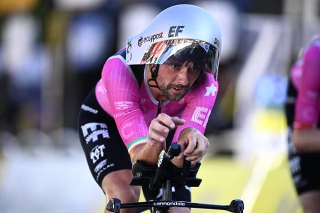 Tour de France 2026 Stage 1 BARCELONA, SPAIN - JULY 04 : Healy Ben (IRL) of EF Education EasyPost at the finish line during stage 1 of the 113rd edition of Tour de France an UCI World Tour 2.UWT Team Time Trial stage for Men Elite of 19 km with start in Barcelona and finish in Barcelona on July 4, 2026 in Barcelona, Spain, 04 07 2026 Barcelona Spain  Copyright: xTomasxSiskx
