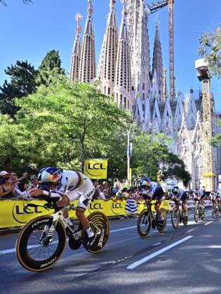 Tour de France 2026 Stage 1 BARCELONA, SPAIN - JULY 04 : Team Red Bull - BORA - hansgrohe, Evenepoel Remco (BEL) of Red Bull BORA Hansgrohe during stage 1 of the 113rd edition of Tour de France an UCI World Tour 2.UWT Team Time Trial stage for Men Elite of 19 km with start in Barcelona and finish in Barcelona on July 4, 2026 in Barcelona, Spain, 04 07 2026 Barcelona Spain  Copyright: xPetexGodingx