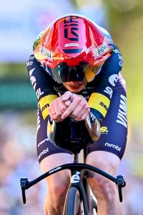 Tour de France 2026 Stage 1 BARCELONA, SPAIN - JULY 04 : Vingegaard Jonas (DEN) of Team Visma Lease a Bike at the finish line during stage 1 of the 113rd edition of Tour de France an UCI World Tour 2.UWT Team Time Trial stage for Men Elite of 19 km with start in Barcelona and finish in Barcelona on July 4, 2026 in Barcelona, Spain, 04 07 2026 Barcelona Spain  Copyright: xTomasxSiskx