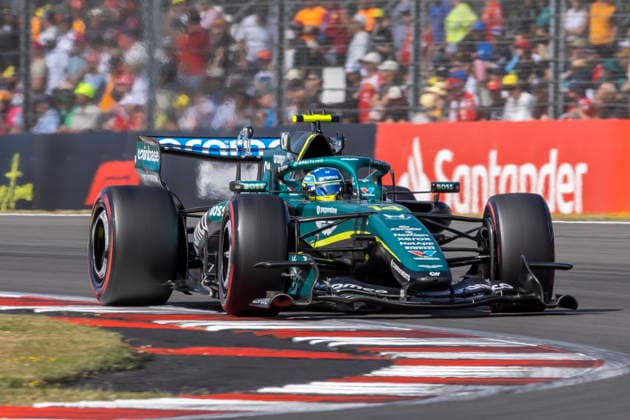 RECORD DATE NOT STATED 4th July 2026; Silverstone Circuit, Northamptonshire, England; FIA Formula 1 2026 British F1 Grand Prix; Sprint and Qualifying Day; Fernando Alonso in his Aston Martin Aramco F1 Team Aston Martin Aramco-Honda AMR26 Honda RA626H during qualifying TimxWilliams
