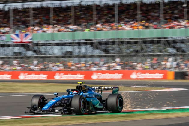 RECORD DATE NOT STATED 4th July 2026; Silverstone Circuit, Northamptonshire, England; FIA Formula 1 2026 British F1 Grand Prix; Sprint and Qualifying Day; Sparks fly from Carlos Sainz in his Atlassian Williams F1 Team Atlassian Williams-Mercedes FW48 Mercedes-AMG F1 M17 during qualifying TimxWilliams