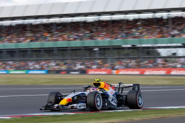 RECORD DATE NOT STATED 4th July 2026; Silverstone Circuit, Northamptonshire, England; FIA Formula 1 2026 British F1 Grand Prix; Sprint and Qualifying Day; Liam Lawson in his Visa Cash App Racing Bulls F1 Team Racing Bulls-Red Bull Ford VCARB 03 Red Bull Ford DM01 during qualifying TimxWilliams