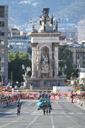 Tour de France 2026 Stage 1 BARCELONA, SPAIN - JULY 04 : Team XDS Astana in action during stage 1 of the 113rd edition of Tour de France an UCI World Tour 2.UWT Team Time Trial stage for Men Elite of 19 km with start in Barcelona and finish in Barcelona on July 4, 2026 in Barcelona, Spain, 04 07 2026 Barcelona Spain  Copyright: xSzymonxGruchalskix