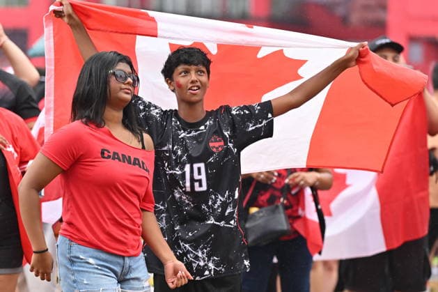 July 4, 2026, Toronto, On, Canada: Fans enjoy a performance by Kenzy prior to the start of Canada s World Cup soccer match against Morocco at FIFA Fan Fest in Toronto on Saturday, July 4, 2026. Canada News - July 4, 2026  - ZUMAc35_ 20260704_zaf_c35_010 Copyright: xJonxBlackerx