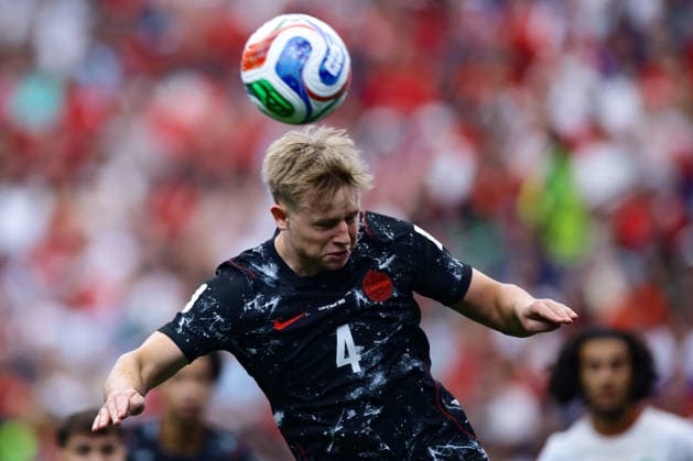 Canada s Luc De Fougerolles in action during the FIFA World Cup, WM, Weltmeisterschaft, Fussball 2026 Round of 16 soccer match between Morocco and Canada at Houston Stadium, in United States, 4 July 2026. Canada - Morocco !ACHTUNG: NUR REDAKTIONELLE NUTZUNG!  Copyright: xCarlosxRamírezx GRAF1146 20260704-55020800879_1