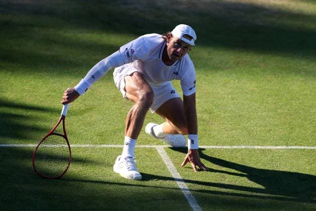 Zizou Bergs during his third round match Wimbledon Tennis Championships, Day 6, The All England Lawn Tennis and Croquet Club, London, UK - 04 Jul 2026London The All England Lawn Tennis and United Kingdom  Copyright: xKieranxMcManus Shutterstockx 16975553em