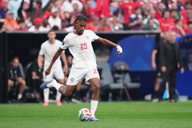 Canada v Morocco: Round of 16 - FIFA World Cup, WM, Weltmeisterschaft, Fussball 2026 Redouane Halhal of Morocco plays the ball during the FIFA World Cup 2026 Round Of 16 match between Canada and Morocco at Houston Stadium on July 4, 2026 in Houston, United States. Houston TX United States  Copyright: xJosexBretonx originalFilename:bretonhernandez-canadavm260704_npXyY.jpg
