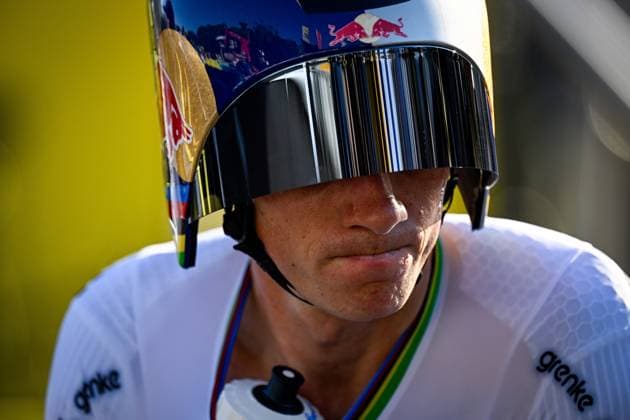 Belgian Remco Evenepoel of Red Bull-BORA-hansgrohe pictured after the first stage of the 2026 Tour de France cycling race, a team time trial of 19km with start and finish in Barcelona, Spain, Saturday 04 July 2026. The 113th edition of the Tour de France starts on Saturday 4 July in Barcelona, Spain, and will finish in Paris, France on the 26th of July. JASPERxJACOBS  x180371220x
