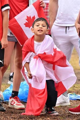 July 4, 2026, Toronto, On, Canada: Fans enjoy a performance by Kenzy prior to the start of Canada s World Cup soccer match against Morocco at FIFA Fan Fest in Toronto on Saturday, July 4, 2026. Canada News - July 4, 2026  - ZUMAc35_ 20260704_zaf_c35_011 Copyright: xJonxBlackerx