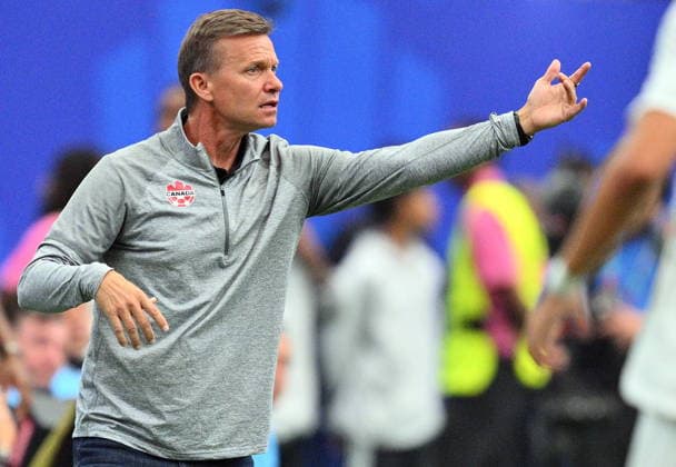 FIFA World Cup, WM, Weltmeisterschaft, Fussball 2026 - Round of 16 - Canada vs Morocco Canada s head coach Jesse Marsch during the FIFA World Cup 2026 Round of 16 match Canada against Morocco, in Houston, USA, 04 July 2026. HOUSTON United States  Copyright: xSAMxWASSONx