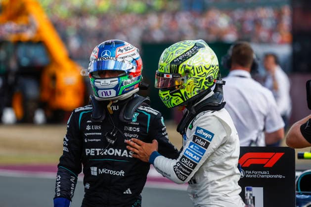 Silverstone, : Motorsport: FIA F1 Grand Prix of Britain on July, 4, 2026, Silverstone, 12 KIMI ANTONELLI Andrea (ita) winning the pole position, 01 NORRIS Lando (gbr), McLaren F1 Team (Photo by Juergen Tap) Silverstone GBR *** Silverstone, Motorsport: FIA F1 Grand Prix of Britain on July 4, 2026, Silverstone, 12 KIMI ANTONELLI Andrea (ITA) winning pole position, 01 NORRIS Lando (GBR), McLaren F1 Team. Photo by Juergen Tap, Silverstone, GBR