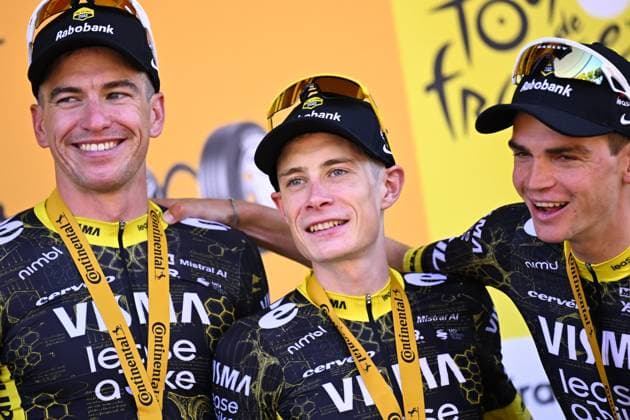 Cycling, Tour de France, Stage 1: Team Visma-Lease a Bike wins the team time trial