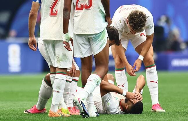 Ismael Saibari of Morocco injured Canada v Morocco, 2026 FIFA World Cup, WM, Weltmeisterschaft, Fussball Round of 16, Football, Houston Stadium, Houston, Texas, USA - 04 Jul 2026Houston Houston Stadium Texas (TX) United States of America  Copyright: xMichaelxZemanek Shutterstockx 16975466q