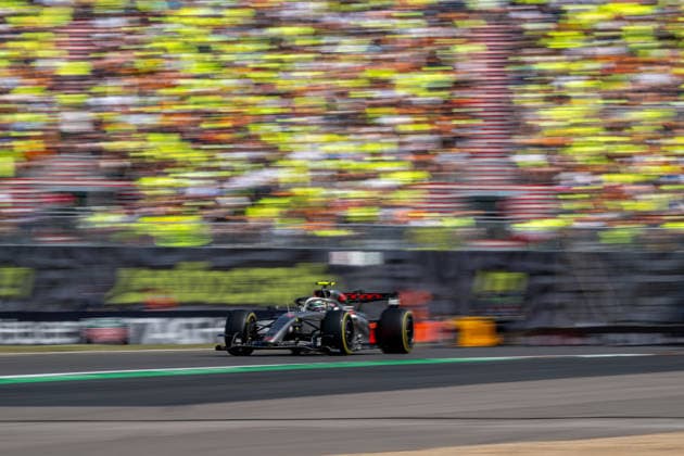 SILVERSTONE, UNITED KINGDOM: Gabriel Bortoleto, racing for the Audi Revolut F1 Team, team during the 2026 Formula 1 British Grand Prix at the Silverstone Circuit in Silverstone, United Kingdom