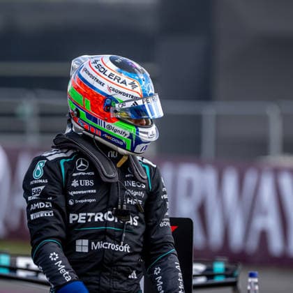 SILVERSTONE, UNITED KINGDOM: Andrea Kimi Antonelli, racing for the Mercedes team during the 2026 Formula 1 British Grand Prix at the Silverstone Circuit in Silverstone, United Kingdom