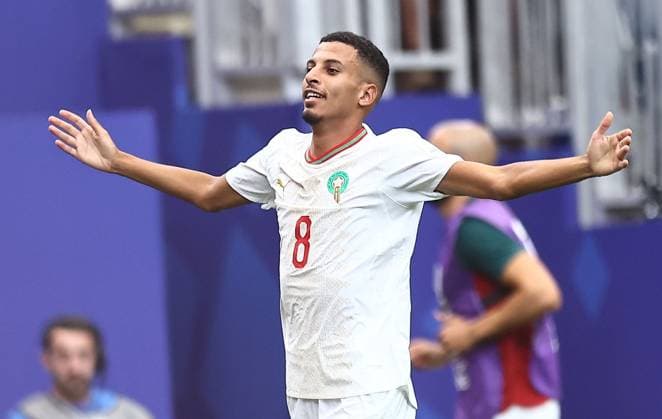 Azzedine Ounahi of Morocco celebrates scoring the opening goal Canada v Morocco, 2026 FIFA World Cup, WM, Weltmeisterschaft, Fussball Round of 16, Football, Houston Stadium, Houston, Texas, USA - 04 Jul 2026Houston Houston Stadium Texas (TX) United States of America  Copyright: xMichaelxZemanek Shutterstockx 16975466af