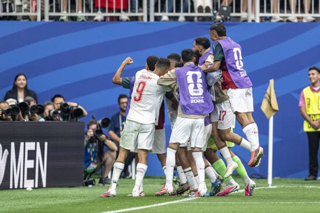 Azzedine Ounahi of Morocco celebrates after scoring team s second goal during the FIFA World Cup, WM, Weltmeisterschaft, Fussball 2026 Round of 16 match between Canada and Morocco at Houston Stadium on July 4th,2026 (Photo by Joao Bravo Sports Press Photo) (Joao Bravo Sports Press Photo SPP)  Copyright: xJoaoxBravo SportsxPressxPhotox xSPPx Sportspressphoto_SPR184669