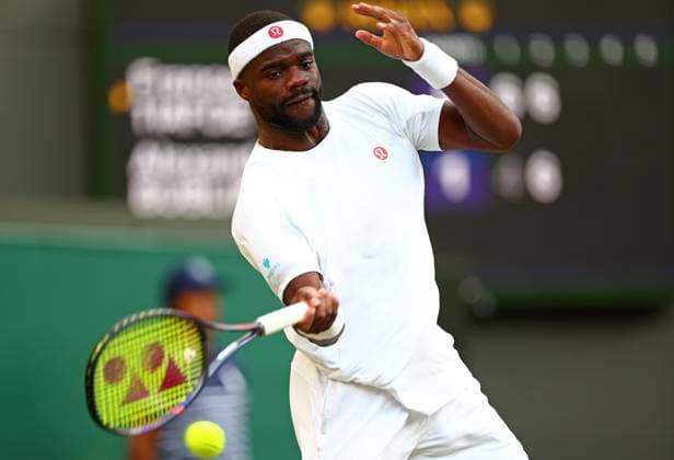 Frances Tiafoe during his third round match Wimbledon Tennis Championships, Day 6, The All England Lawn Tennis and Croquet Club, London, UK - 04 Jul 2026London The All England Lawn Tennis and United Kingdom  Copyright: xJamesxMarsh Shutterstockx 16975551gu