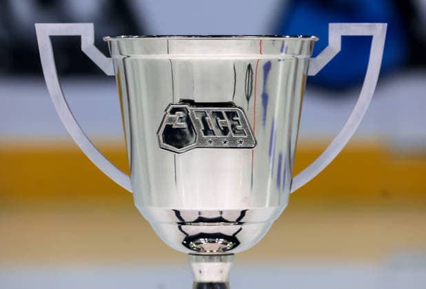 3ICE World Cup, SSE Arena, Belfast 4 7 2026 A view of the Eddie Johnston Sr. Trophy A view of the Eddie Johnston Sr. Trophy 4 7 2026  Copyright: xWilliamxCherry Presseyex 3ICE practice_114
