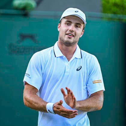 RECORD DATE NOT STATED 4th July 2026; All England Lawn Tennis and Croquet Club, London, England; Wimbledon Tennis Tournament, Day Six; Arthur Fery (GBR) celebrates winning his third round match against Zizou Bergs (BEL) GodfreyxPitt