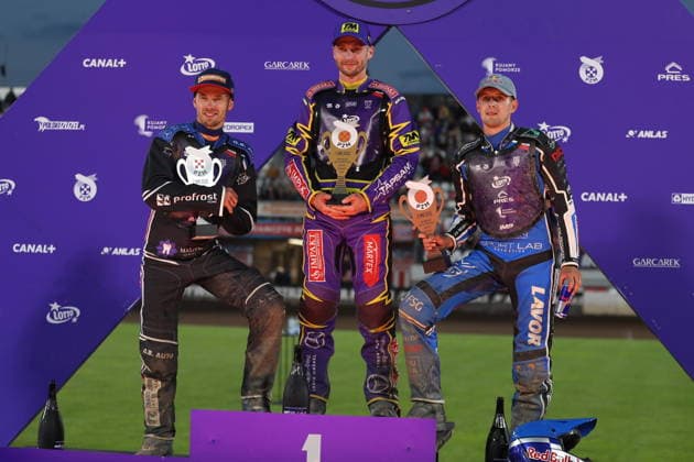 Bydgoszcz 04.07.2026. Zuzel Indywidualne Mistrzostwa Polski sezon 2026 runda 2 --- Speedway Individual Polish Championship season 2026 round 2 nz Kacper Woryna, Krzysztof Buczkowski, Wiktor Przyjemski Fot. Kacper Staniec NEWSPIX.PL --- newspix.pl 