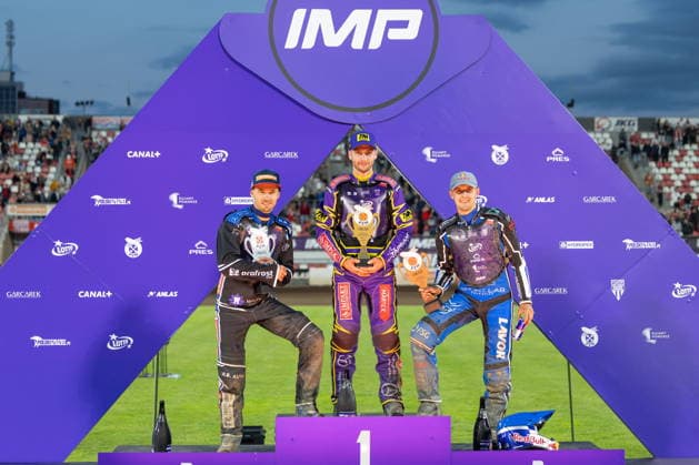 2026.07.04 Bydgoszcz Zuzel Speedway 2026 Inne IMP Final Indywidualnych Mistrzostw Polski N z Podium, Krzysztof Buczkowski, Kacper Woryna, Wiktor Przyjemski Foto Marcin Karczewski PressFocus 2026.07.04 Speedway 2026 Final Indywidualnych Mistrzostw Polski N z Podium, Krzysztof Buczkowski, Kacper Woryna, Wiktor Przyjemski Foto Marcin Karczewski PressFocus NEWSPIX.PL --- newspix.pl 