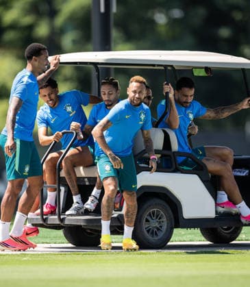 Gabriel (L) and Neymar (C) and Danilo (R) of Brazil enter the pitch at New Jersey base the Columbia Park Training Facility in Morristown, NJ, United States. (Photo by Ricardo Nogueira SPP)  Copyright: xRicardoxNogueira SPPx Sportspressphoto_SPR184809