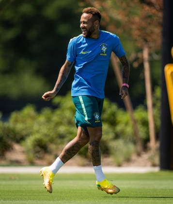 Neymar of Brazil warms up during a training session at their New Jersey base the Columbia Park Training Facility in Morristown, NJ, United States. (Photo by Ricardo Nogueira SPP)  Copyright: xRicardoxNogueira SPPx Sportspressphoto_SPR184811