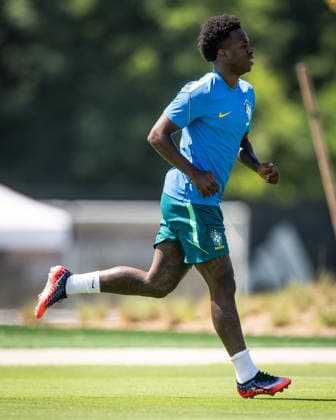 Vinicius Junior gets ready to take part in a training session at their New Jersey base the Columbia Park Training Facility in Morristown, NJ, United States. (Photo by Ricardo Nogueira SPP)  Copyright: xRicardoxNogueira SPPx Sportspressphoto_SPR184822