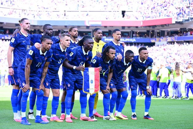Paraguay v France - FIFA World Cup, WM, Weltmeisterschaft, Fussball 2026 - Round of 16 PHILADELPHIA, USA - JULY 4: Players of France pose for a photo prior the 2026 FIFA World Cup Round of 16 match between Paraguay and France at Lincoln Financial Field (Philadelphia Stadium) in Philadelphia, Pennsylvania, United States on July 4, 2026. Abdulhamid Hosbas Anadolu Pennsylvania United States. Editorial use only. Please get in touch for any other usage.  Copyright: x2026xAnadoluxAbdulhamidxHosbasx