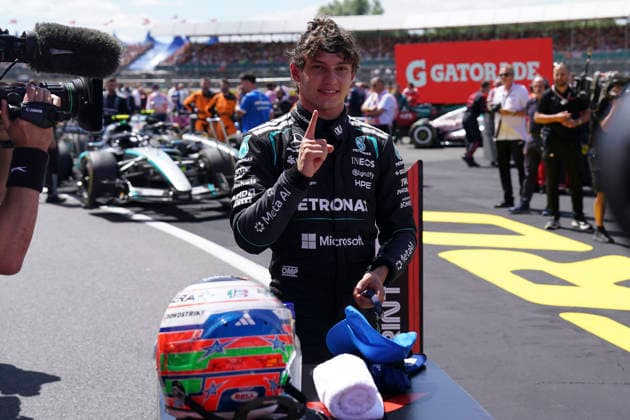 FORMULA ONE BRITISH GRAND PRIX 2026 Kimi Antonelli 12 (ITA) Mercedes in parc ferme after winning the Sprint Race during the Formula 1 Pirelli British Grand Prix 2026, 9th round of the 2026 Formula 1 World Championship, WM, Weltmeisterschaft from 3rd - 5th July, 2026 at the Silverstone Circuit, Silverstone, England. Credit: Robbie Hoad Every Second Media Editorial use only. All images are copyright Every Second Media Limited. No images may be reproduced without prior permission. Copyright: xIMAGO EveryxSecondxMediax ESM-2060-0501 RobbiexHoadx xEveryxSecondxMediax