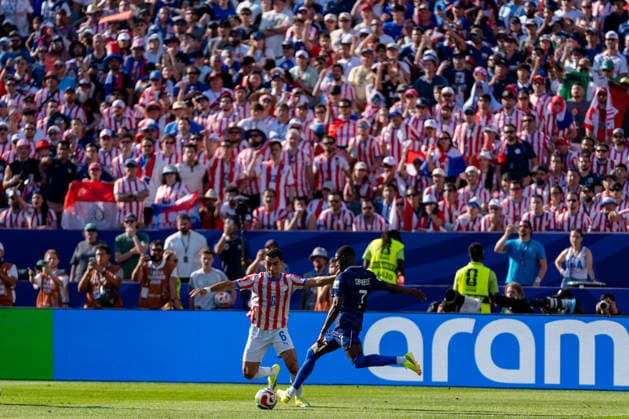 Ousmane Dembele seen during FIFA World Cup, WM, Weltmeisterschaft, Fussball WM, Weltmeisterschaft, Fussball 2026 Round of 16 game between national teams of Paraguay and France (Edmund Wong Ball Raw Images) Philadelphia Philadelphia Stadium USA Copyright: xEdmundxWongx EW_FRAvPAR-29