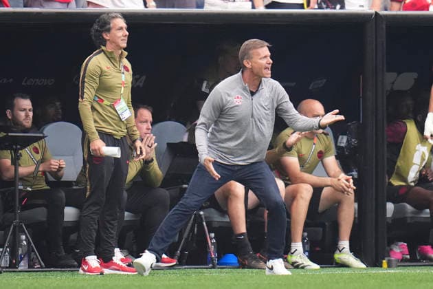 July 4, 2026, Houston, Texas, United States: Jesse Marsch, head coach of Canada, reacts during the FIFA World Cup, WM, Weltmeisterschaft, Fussball 2026 Round Of 16 match between Canada and Morocco at Houston Stadium on July 4, 2026 in Houston, United States. Morocco Defeats Co-Host Canada 3-0 To Reach World Cup Quarterfinals  - ZUMAa181 20260704_zaa_a181_027 Copyright: xJosexBretonx