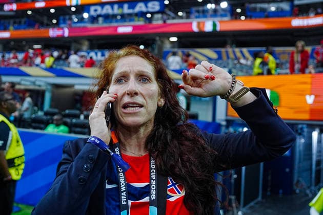 Fotball-VM 2026: Elfenbenskysten - Norge Arlington, Texas , USA 20260630. Fotballpresident Lise Klaveness etter 16-delsfinalen mellom Elfenbenskysten og Norge under fotball-VM 2026 pa Dallas stadion. Foto: Terje Pedersen NTB Arlington, Texas USA EDITORIAL USE ONLY. RESTRICTED USE FOR BETTING COMPANIES Ref:_SPO1Lv5V5thDag.jpg *** 2026 World Cup Ivory Coast Norway Arlington, Texas, USA 20260630 Soccer Federation President Lise Klaveness after the Round of 16 match between Ivory Coast and Norway during the 2026 World Cup at Dallas Stadium. Photo: Terje Pedersen, NTB Arlington, Texas, USA EDITORIAL USE ONLY RESTRICTED USE FOR BETTING COMPANIES  Copyright: xTerjexPedersenx xNTBx