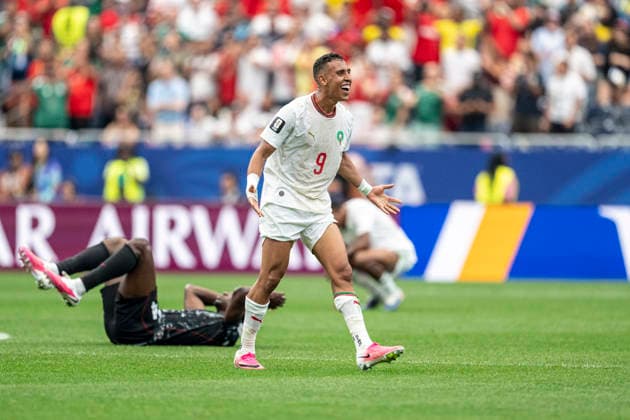 Soufiane Rahimi of Morocco celebrates after Morocco win during the FIFA World Cup, WM, Weltmeisterschaft, Fussball 2026 Round of 16 match between Canada and Morocco at Houston Stadium on July 4th,2026 (Photo by Joao Bravo Sports Press Photo) (Joao Bravo Sports Press Photo SPP)  Copyright: xJoaoxBravo SportsxPressxPhotox xSPPx spp-en-JoBrPrPh-JBF_3407