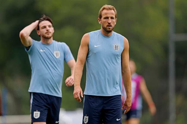 July 4, 2026, Mexico City, Mexico: Harry Kane of the England looks on during the training session one day ahead of the FIFA World Cup, WM, Weltmeisterschaft, Fussball 2026 round of 16 match between Mexico and England at Pumas La Cantera training center on July 04, 2026 in Mexico City, Mexico. Photo: DiaEsportivo Mexico City Mexico - ZUMAh208 20260704_zsp_h208_017 Copyright: xHeulerxAndreyx