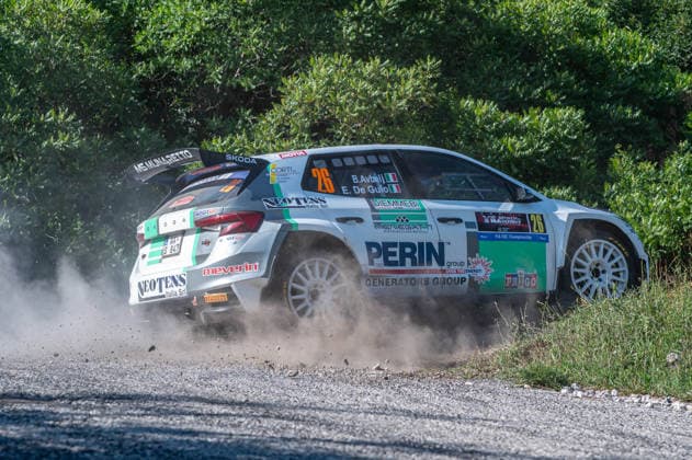 FIA ERC: Rally Di Roma Capitale Bostjan Avbelj of Italy and Damijan Andrejka of Slovenia drive a Skoda Fabia RS Rally2 during the third round of the FIA European Rally Championship: Rally di Roma Capitale in Rome, Italy, on July 4, 2026. Rome Lazio Italy  Copyright: xFedericoxManonix originalFilename:manoni-ercrally260704_npSe3.jpg